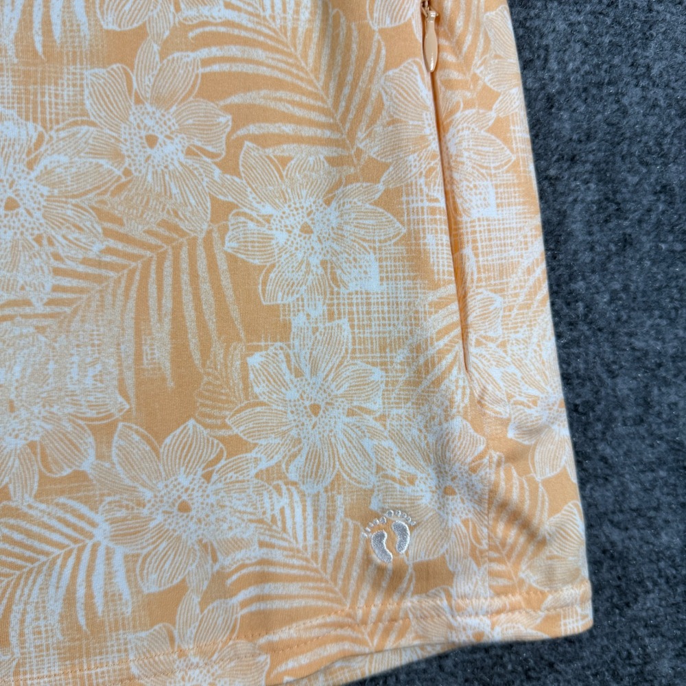 Hang Ten Sun Shirt Women Large Orange Floral UPF 50+ Long Sleeve Rash Guard Surf - Picture 5 of 8